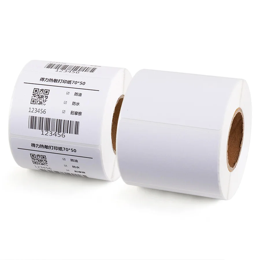 สติกเกอร์ความร้อน (Thermal Label) DELI 11871 ขนาด 70x50 มม. 500 แผ่น ภาพที่ 2