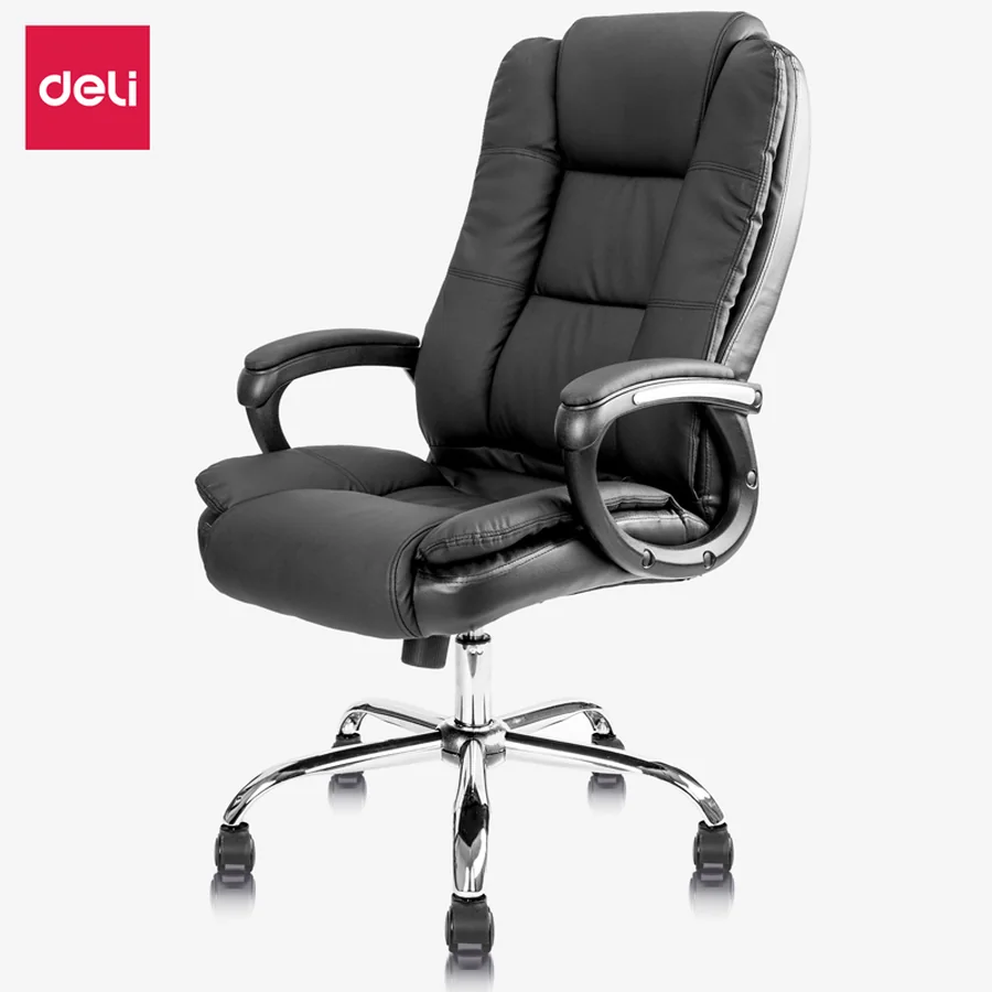 เก้าอี้ผู้บริหาร หนัง PVC DELI 4913 สีดำ