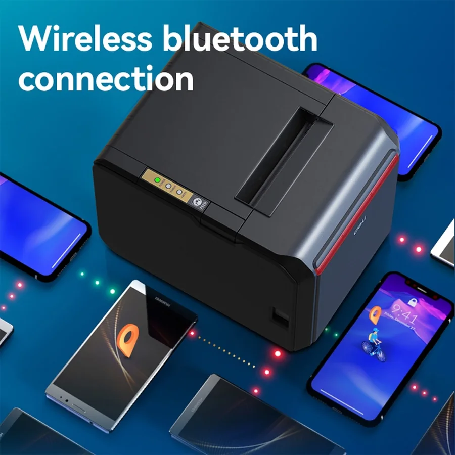 เครื่องพิมพ์ใบเสร็จความร้อน 3 นิ้ว (USB + Bluetooth) DELI S302 สีดำ ภาพที่ 2