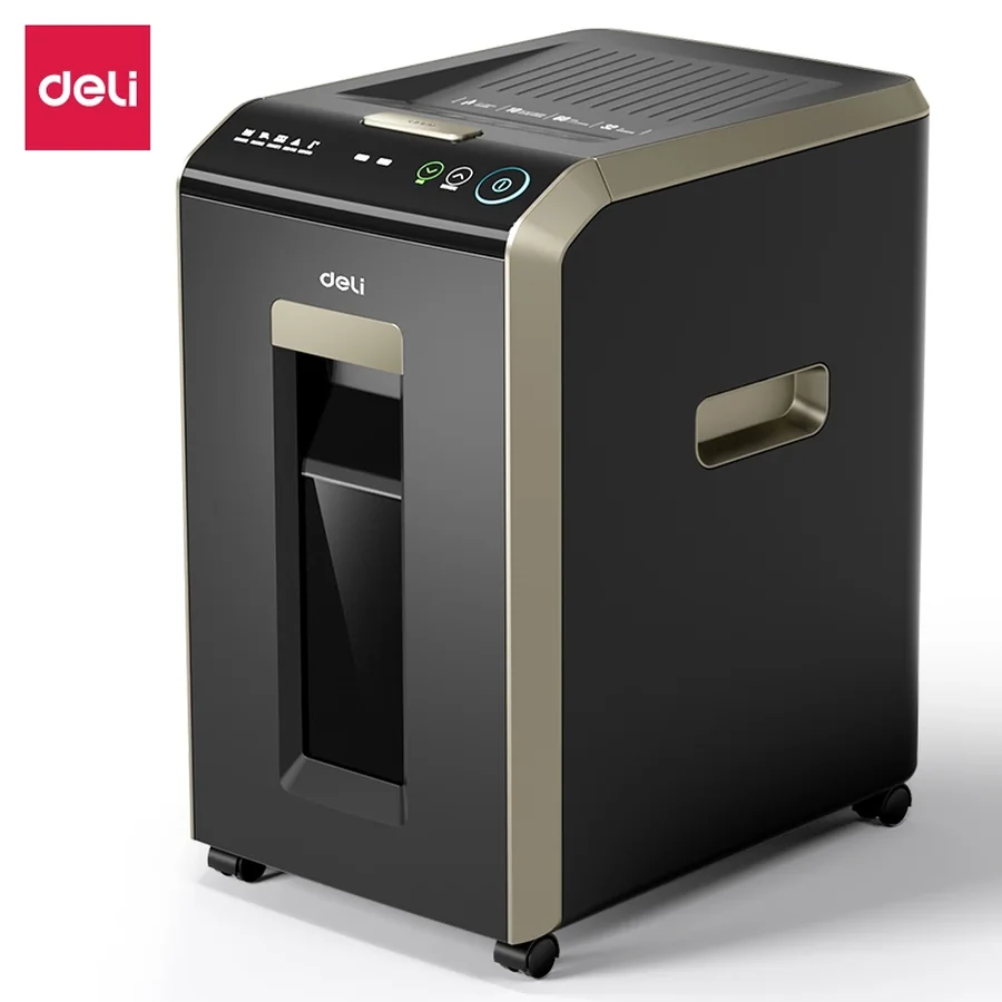 เครื่องทำลายเอกสารแบบป้อนกระดาษอัตโนมัติ DELI T089 สีดำ