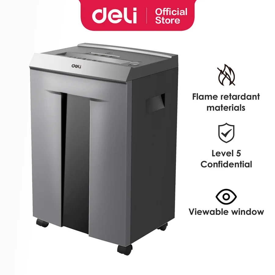 เครื่องทำลายเอกสาร DELI T096 สีเทา