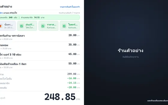 จอลูกค้าพร้อมรูปโปรโมชั่น