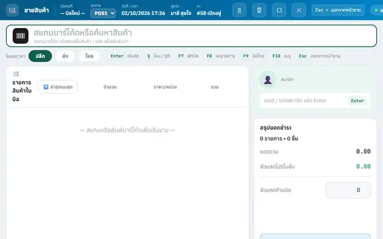หน้าขายบนแท็บเล็ต